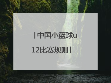 「中国小篮球u12比赛规则」U12路人王比赛规则