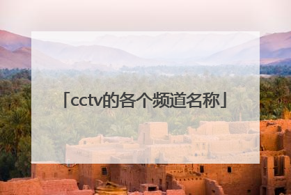 cctv的各个频道名称